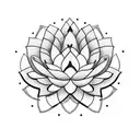 Lotus flower intertwined with an abacus symbolizing balance and harmony in accounting tattoo design idea