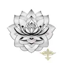 Lotus flower intertwined with an abacus symbolizing balance and harmony in accounting tattoo design idea