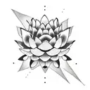 Lotus flower intertwined with an abacus symbolizing balance and harmony in accounting tattoo design idea