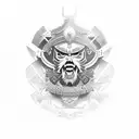 emmanuel name  samurai tattoo design idea