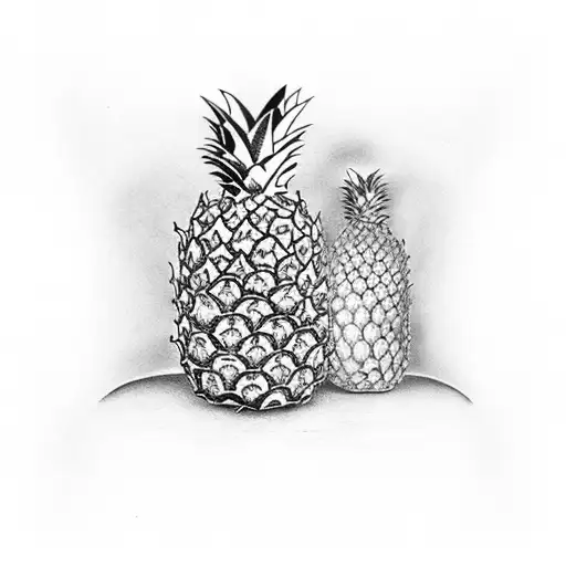 Pineapple tattoo design idea