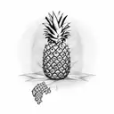 Pineapple tattoo design idea