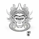  monkey king tattoo design idea