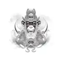  monkey king tattoo design idea