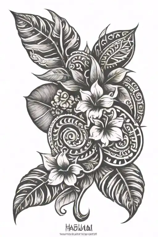 hawaiian tribal tattoo design idea