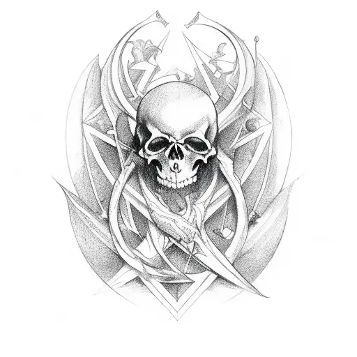 tarot, occult, death, evil tattoo design idea