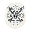 Cruz latina  tattoo design idea