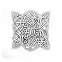 Celtic lattice and rose vines tattoo design idea