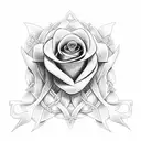 Celtic lattice and rose vines tattoo design idea