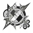 A geometric pattern inspired by the concept of divine healing energy tattoo design idea