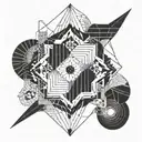 A geometric pattern inspired by the concept of divine healing energy tattoo design idea