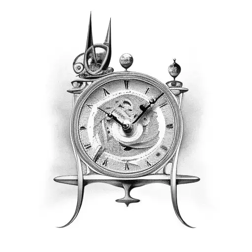 Salvador Dali clock design for sleeve tattoo tattoo design idea