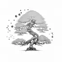 bonsai tree tattoo design idea