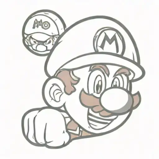 Mario tattoo design idea