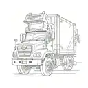 Create a tattoo design featuring a truck driver character in an anime style tattoo design idea