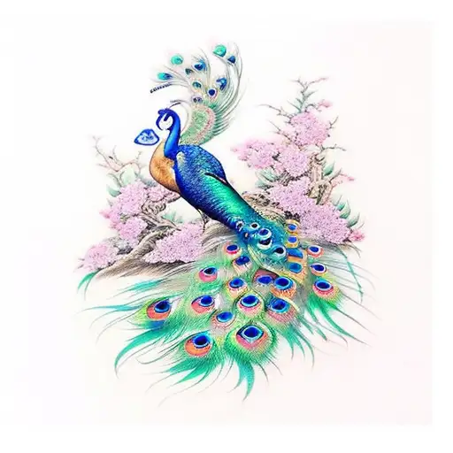 Peacock tattoo design idea