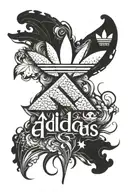 Adidas logo tattoo design idea