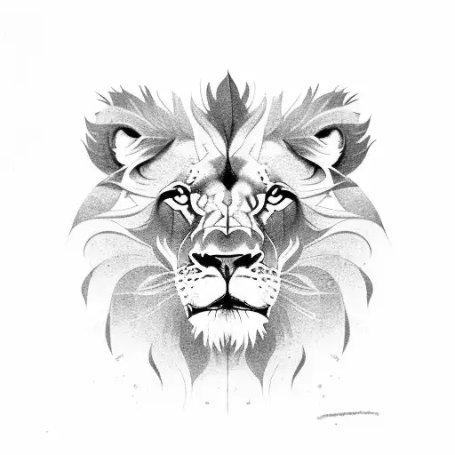 Lion with scars tattoo design idea