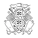 chefs knife tattoo design idea