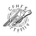chefs knife tattoo design idea