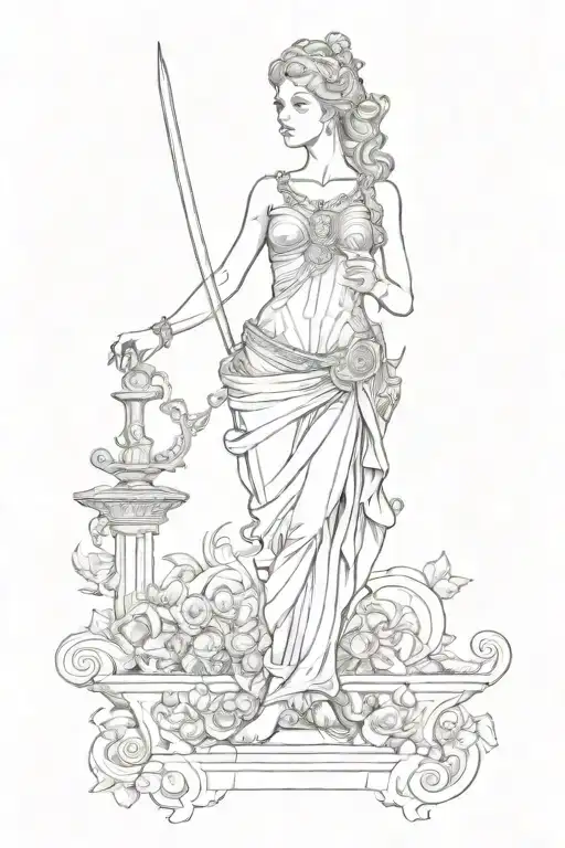 Themis tattoo design idea
