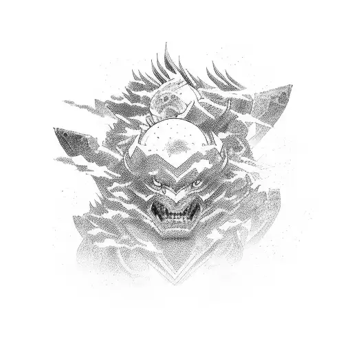 A dynamic composition capturing the intensity of Gojo and Sukuna's clash in their respective domain expansions tattoo design idea