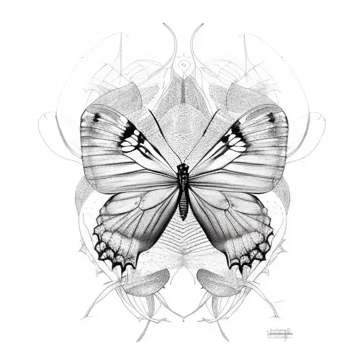 butterfly growth change metamorphosis  tattoo design idea