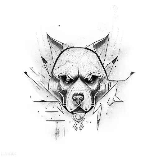 mad dog tattoo design idea