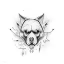 mad dog tattoo design idea