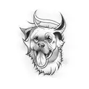 mad dog tattoo design idea