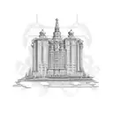 soviet apartment building  tattoo design idea