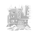 soviet apartment building  tattoo design idea