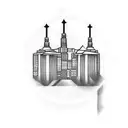 soviet apartment building  tattoo design idea