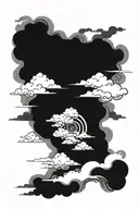japanese style clouds tattoo design idea