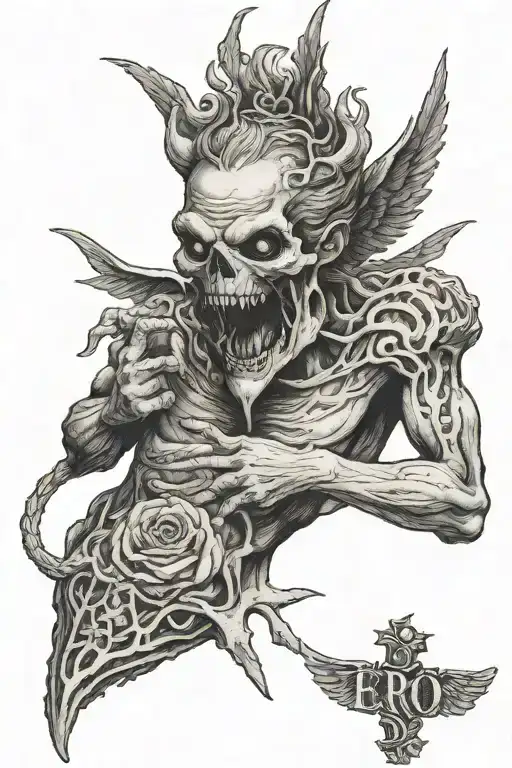 eros tattoo design idea