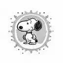 Snoopy tattoo design idea