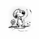 Snoopy tattoo design idea