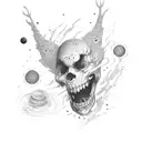 BTS magic shop cup of tea becoming a galaxy tattoo design idea