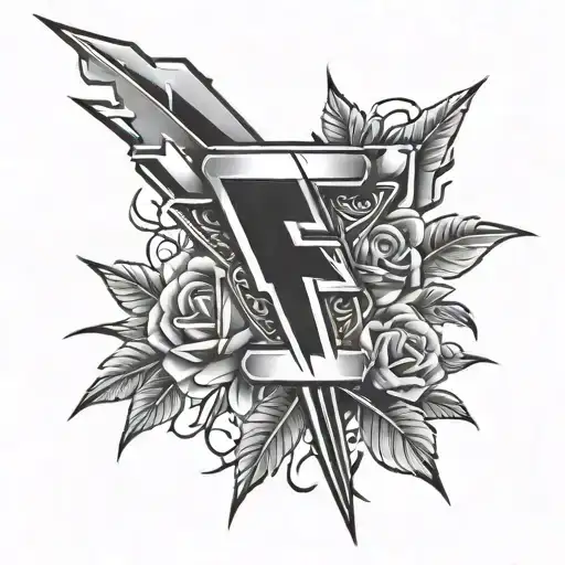 suicide awareness lighting bolt striking tattoo design idea