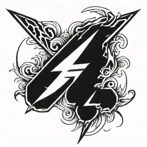 suicide awareness lighting bolt striking tattoo design idea