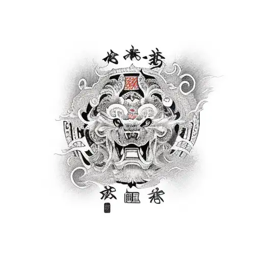 Foo Dog tattoo design idea