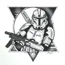 starwars 501st clone trooper tattoo design idea