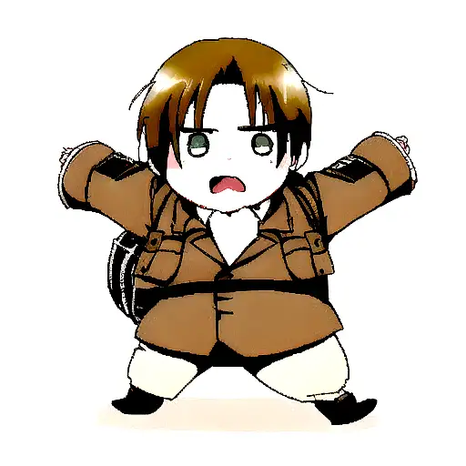 kawaii Levi from attack on titan  tattoo design idea