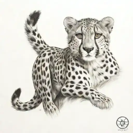 cheetah tattoo design idea