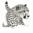 cheetah tattoo design idea