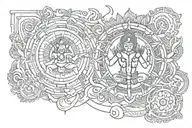 sudarshana chakra with vishnu tattoo design idea