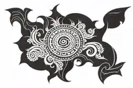 sudarshan chakra with vishnu tattoo design idea