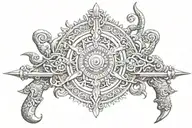 weapon of indra god tattoo design idea