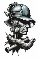 blue collar, pipefitter tattoo design idea