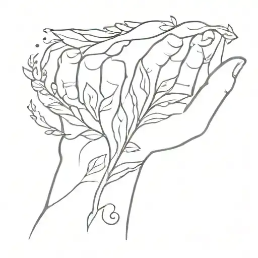 sketch of a small handpoke symbolic tattoo that makes its wearer strong, intelligent, sexy, healthy, attractive handsome tattoo design idea